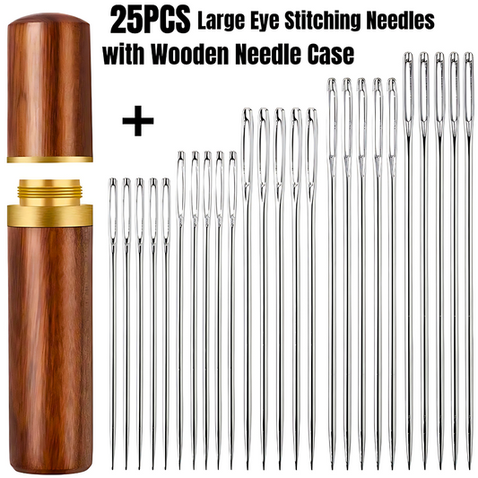 25PCS Big Eye Sewing Needles