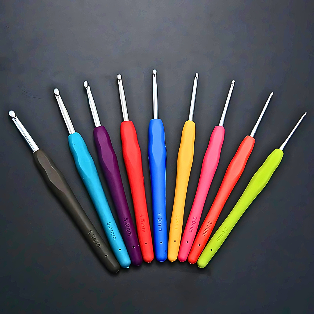 9pcs Soft Handle Knitting Tools Set