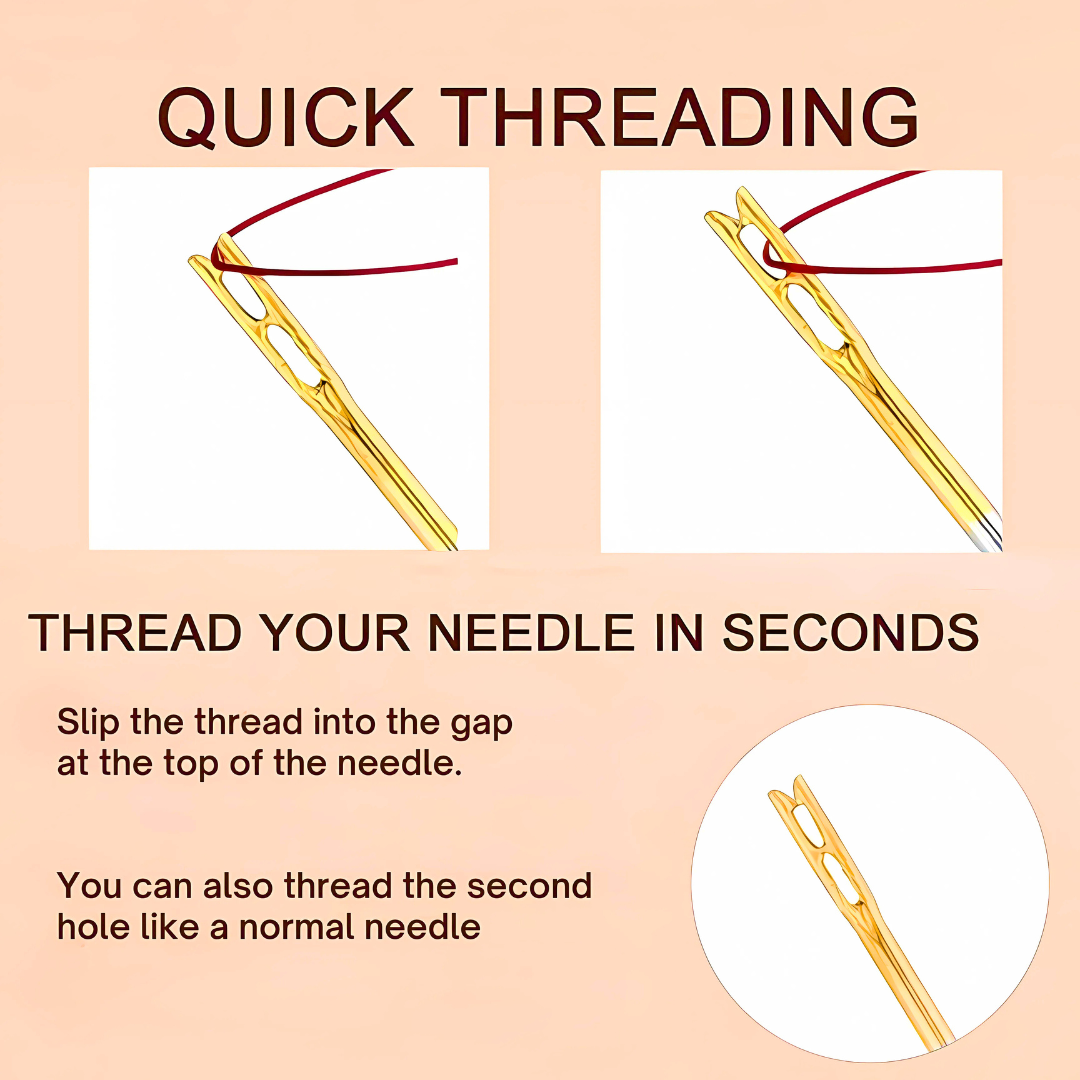 Self-Threading Sewing Needles Set